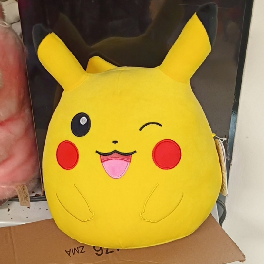 Squishmallows Yellow Plush with Red Accents